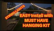 EASY String Light Install with must have Wire Hanging Kit