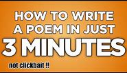 LEARN How to Write a Poem in just 3 MINUTES!! | Gawa ni Kahel