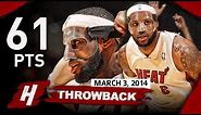 The Game MASKED LeBron James BECAME a LEGEND 2014.03.03 vs Bobcats - 61 Points, EPIC NIGHT!