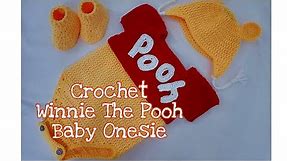 CROCHET Winnie The Pooh inspired baby onesie