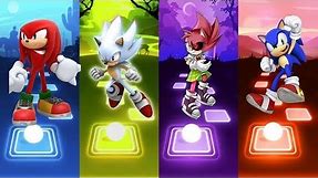 Sonic The Hedgehog 🆚 Knuckles The Echidna 🆚 Hyper Sonic 🆚 Amy Exe Sonic | Sonic Tiles Hop
