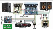 How to make 300W 2.1 Amplifier At Home • 100W Subwoofer 100W*2 Speaker • You Like Electronic