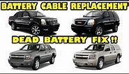 How to replace GM 2007-2014 Negative Battery Cable for Cadillac, Chevrolet & GMC. Dead battery FIX!