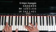 G Major Arpeggio on Piano