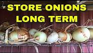 THE BEST WAY TO STORE ONIONS... LONG TERM STORAGE HACK