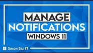 How to Manage Notifications in Windows 11 (Windows Notification Center)