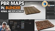 Using NORMAL MAPS and DISPLACEMENT MAPS in Blender! PBR Material Tutorial