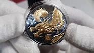 2024 Lunar Dragon Gold Gilded 1oz Silver Proof coin
