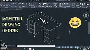 How to draw isometric drawing in AutoCAD || How to draw isometric table ||