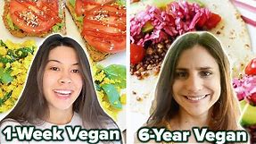 What A Beginner, Intermediate, And Experienced Vegan Eat In A Day