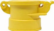 Footloose 4" Sewer Cap for RV Sites/Campgrounds | Odorless, Self-Closing, Easy to Install & Use | Female, Yellow, Polypropylene