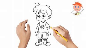 How to draw a little boy | Easy drawings
