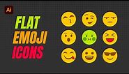 Creating Flat Emoji Icons using Illustrator | MJ Graphics
