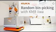 Bin-picking system with robot KR CYBERTECH, ISS vision system and autonomous mobile robot KMR iiwa