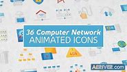 Videohive Computer Network Modern Flat Animated Icons 25337148 Free