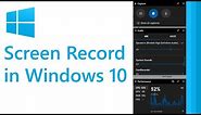 How to record screen with Windows 10 (FREE!)