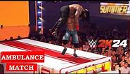 WWE 2K24 - John Cena Vs Roman Reigns | Ambulance Match PS5 [4K]