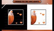 Orange Fox Tail Wag Heart Animated Twitch Emotes, Kawaii Pastel Animal Tail, Valentin Emote Streamer