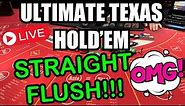 Live Ultimate Texas Hold ‘Em from Las Vegas! Epic STRAIGHT FLUSH!!! OMG!!!