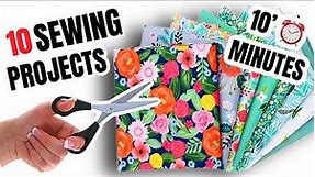 10 Sewing Projects To Make In Under 10 Minutes | easy Sewing for beginners