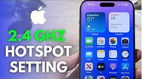 How To Change 5 GHz Hotspot To 2.4 GHz On iPhone