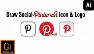 How to Draw Social-Pinterest Logo Using Adobe Illustrator #Pinterset