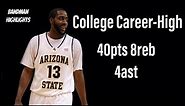 James Harden Full College Highlights/ 11.30.2008/ Arizona State vs UTEP/ Career-High 40pts 8reb 4ast