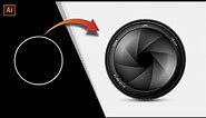 Illustrator Tutorial : How To Design a Camera Lens Shutter Vector Illustration For Designer's