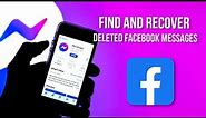 How to Recover Deleted Messages on Facebook?