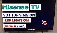 How to Fix Hisense Smart TV Not Turning On Flashing Red Light || Quick Solve in 2 minutes