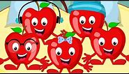 Five Little Apples | Kids Nursery Rhyme | Children's Song | Video For Infants