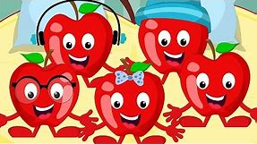 Five Little Apples | Kids Nursery Rhyme | Children's Song | Video For Infants