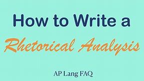 How to Write a Rhetorical Analysis Essay | UPDATED | Coach Hall Writes