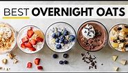 OVERNIGHT OATS 6 WAYS | easy recipe for health + weight loss