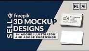 How to Create Business Card 3D Mockup in Adobe Illustrator and Adobe Photoshop | Freepik | PSD