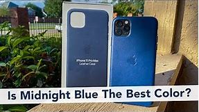 iPhone 11 Pro Max Midnight Blue Leather Case - First Impressions