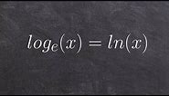 What are natural logarithms and their properties