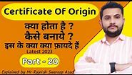 What Is Certificate Of Origin || coo registration process || certificate of origin dgft || use of Co