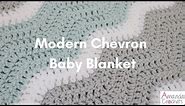 Modern Chevron Baby Blanket | Easy Ripple Blanket | Easy Crochet Blanket Tutorial