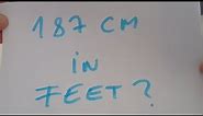 187 cm in feet?