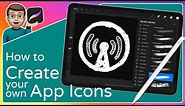 How to Create App Icons for your Aesthetic iPhone / iPad Home Screen in Procreate