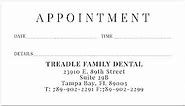 Personalized Black And White Appointment Reminder Cards / 100 Custom Modern Professional Appointment Date Time Cards/Flat 2" x 3.5" Business Card Size/Made In The USA