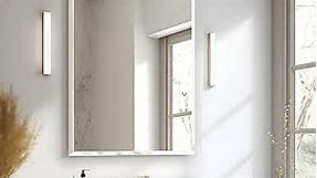 USHOWER 30 x 40 Inch Frameless Bathroom Mirror for Over Sink, Beveled Wall Mirror, Rectangle Vanity Mirror, Modern Style