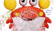 Deejoy Crab Bubble Bath Maker for The Bathtub,Blows Bubbles and Plays 12 Children’s Songs,Sing-Along Bath Bubble Machine Baby, Toddler Kids Toys Makes Great Gifts for 3 Years Girl Boy (Red)