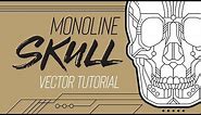 Monoline Skull - Vector Illustration Tutorial