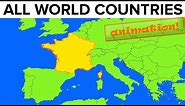 All World Countries · Map + Flag + Capital City + Pronunciation