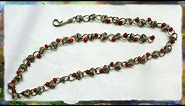 How to Make A Silver Wire Jewelry Necklace, Figure 8 Link Necklace with Red Beads