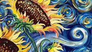 Sunflowers Tutorial | Vincent Van Gogh Starry Night | Beginner Acrylic Painting | TheArtSherpa