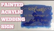 How to apply large decals the easy way - DIY acrylic signs - Cricut - Hinge method - Wedding DIY