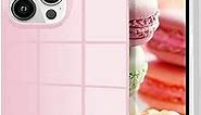 Omorro Compatible with iPhone 15 Pro Max Square Case for Women, Neon Bright Fluorescence Luxury Designer Flexible Soft Slim TPU Rubber Gel Bumper Square Edge Protective Girly Square Phone Case Pink